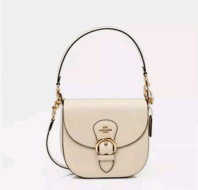 COACH Logo White 2way Hand Bag Shoulder Bag Rare New | eBay