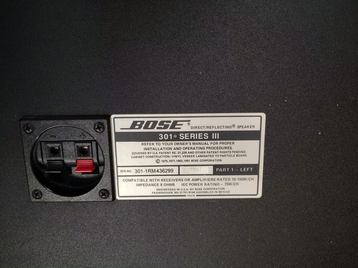 2 Bose 301 Series III Direct Reflecting Speakers Set ( PAIR ) | eBay