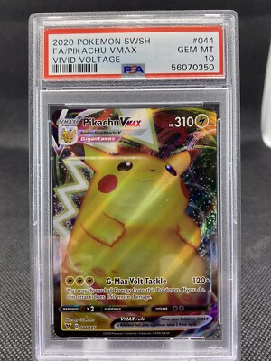 Pikachu VMax SWSH Vivid Voltage 044/185 PSA 10 FRESH GRADE | eBay