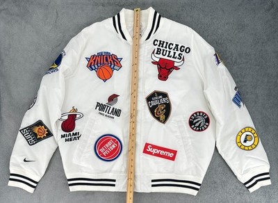 Supreme x Nike Lab Jacket Mens Large White NBA Teams Warm-Up Y2K