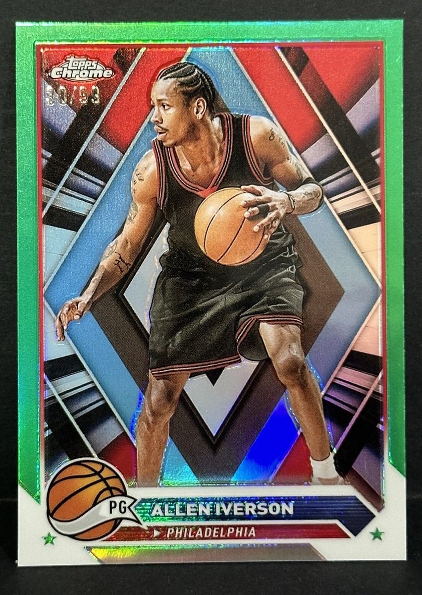 2024 Topps Chrome Basketball Allen Iverson Green Refractor /99 | eBay