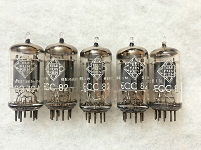 Telefunken ECC82 12AU7 ECC802S smooth Plates NOS NIB 5 Pieces | eBay