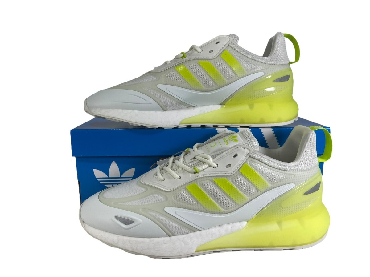 Adidas Men's Originals ZX 2K Boost 2.0 Neon Slime Green White
