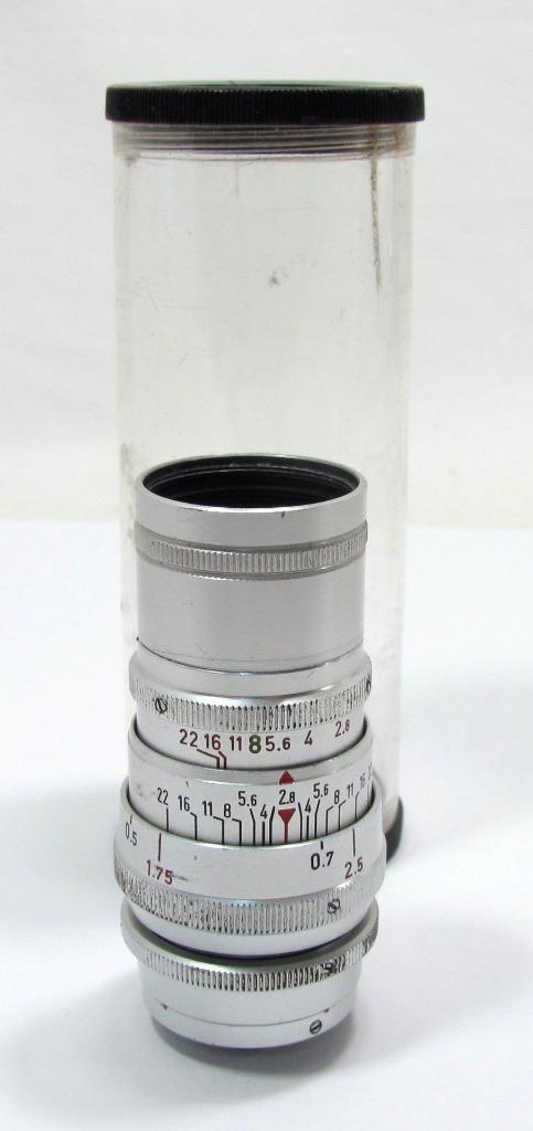 VTG Steinheil Munchen Cassar 2.8 36 mm Camera Lens & Shade Germany