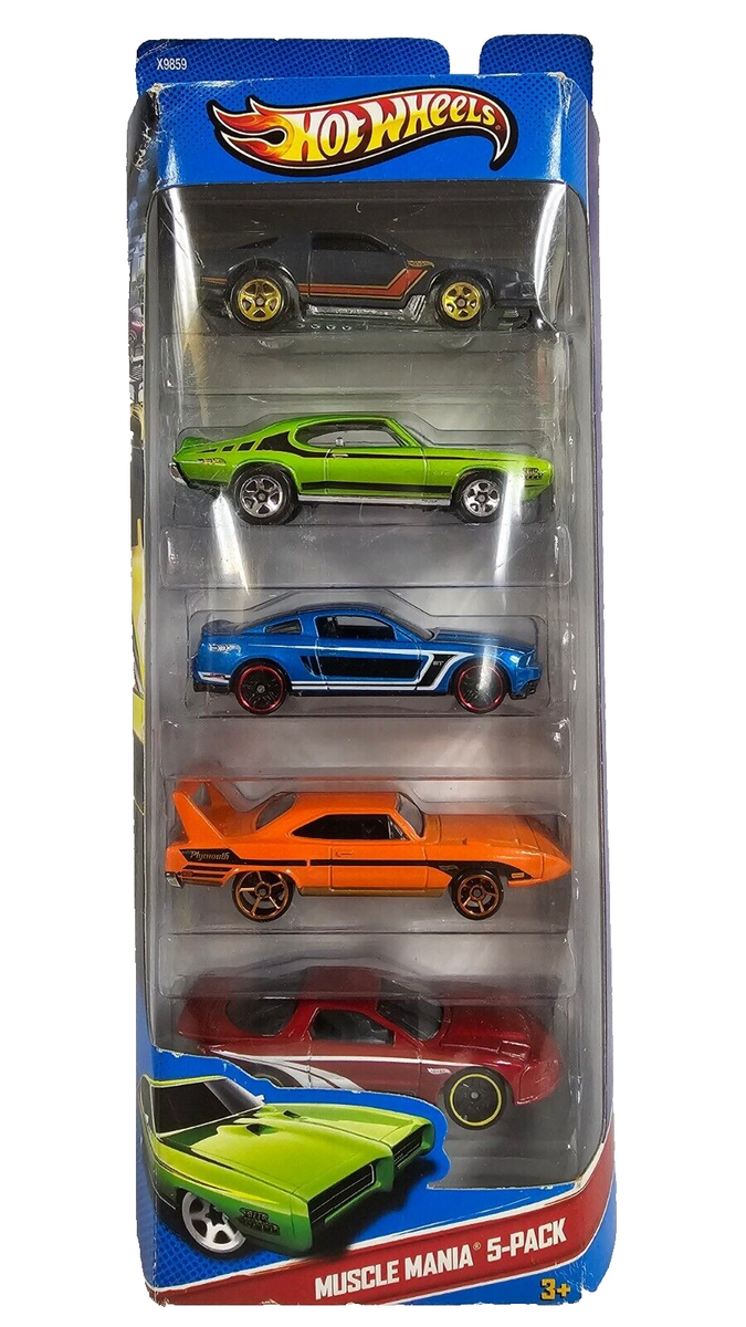 NEW Mattel Hot Wheels HW Showroom Muscle Mania 5 Pack 1:64 Die