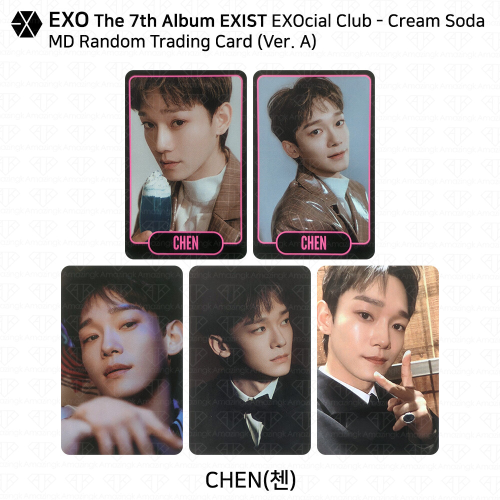 EXO 7th Album EXIST EXOcial Club Cream Soda MD Random Trading Card