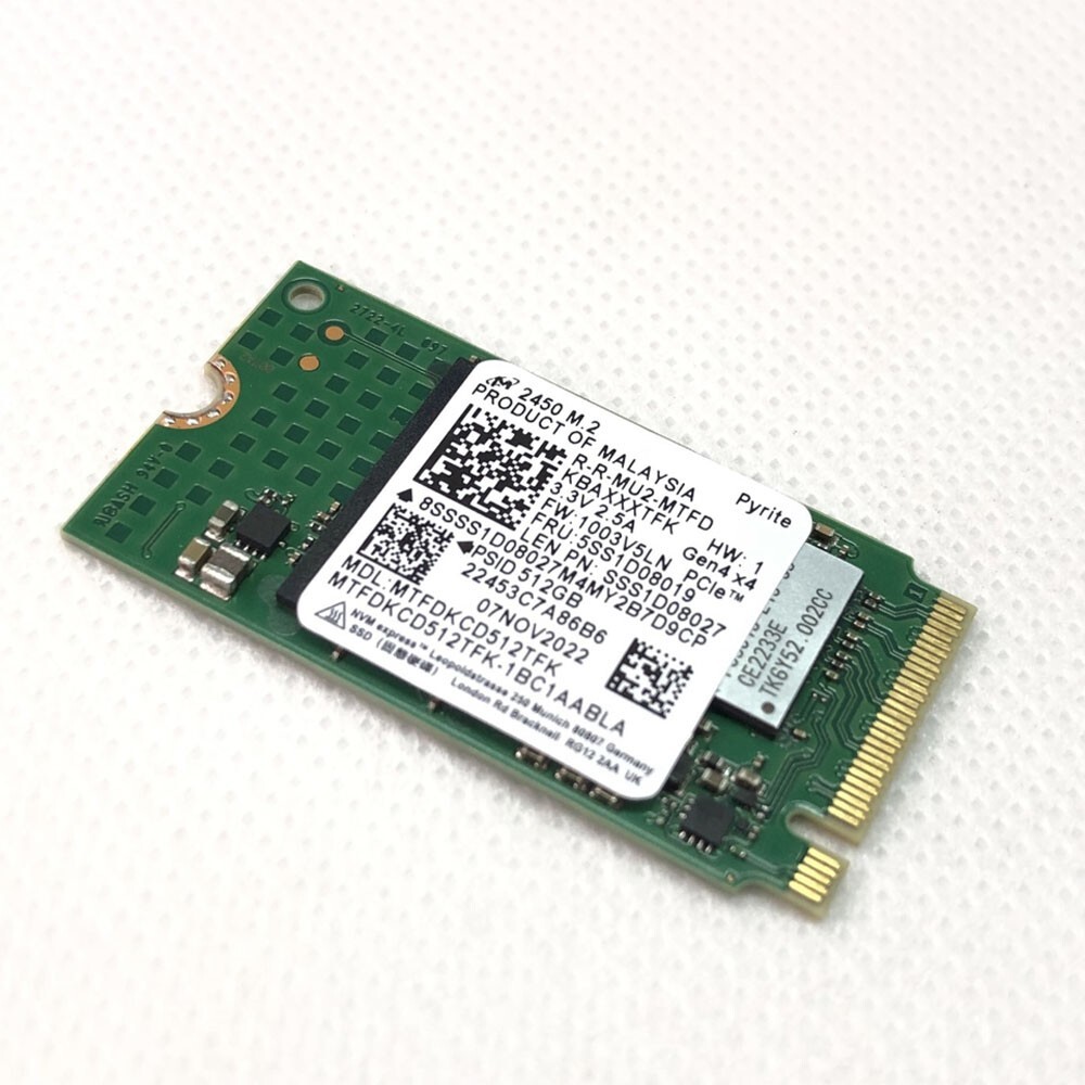 Micron 2450 512GB M.2 2242 SSD NVMe PCIe 4.0x4 Solid State Drive