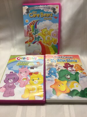CARE BEARS DVDs - Lot of 3 - Grizzle-ly Adventures - Big Wish
