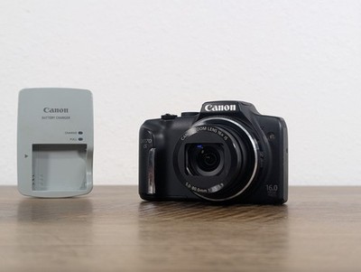 Canon PowerShot SX170 IS 16.0MP Digital Camera - Black for sale