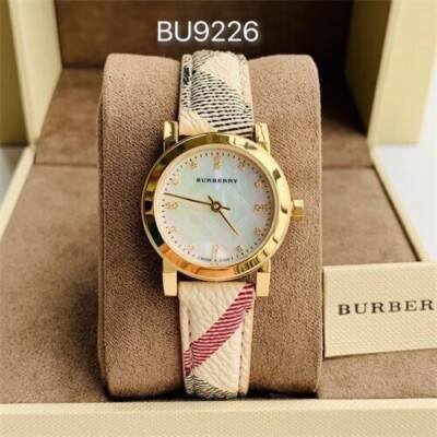 Burberry Ladies Watch The Classic City 26mm Diamond Yellow Gold