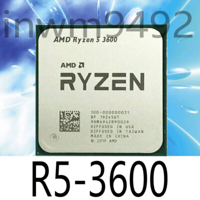 AMD Ryzen 5 3600 R5-3600 6 Core CPU Twelve-Thread 3.6GHz/32M AM4