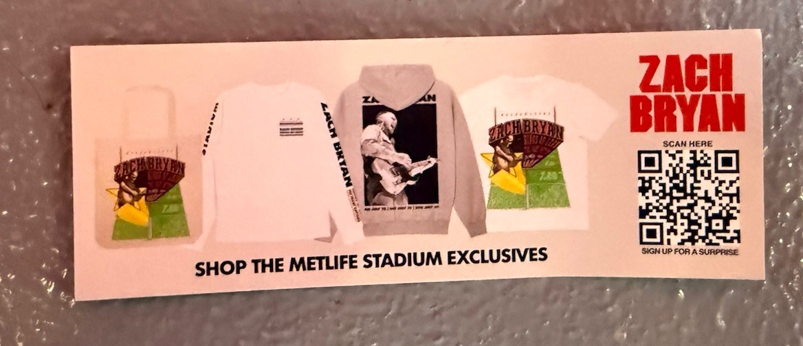 Zach Bryan MetLife Stadium Commemorative Ticket Stub Meadowlands
