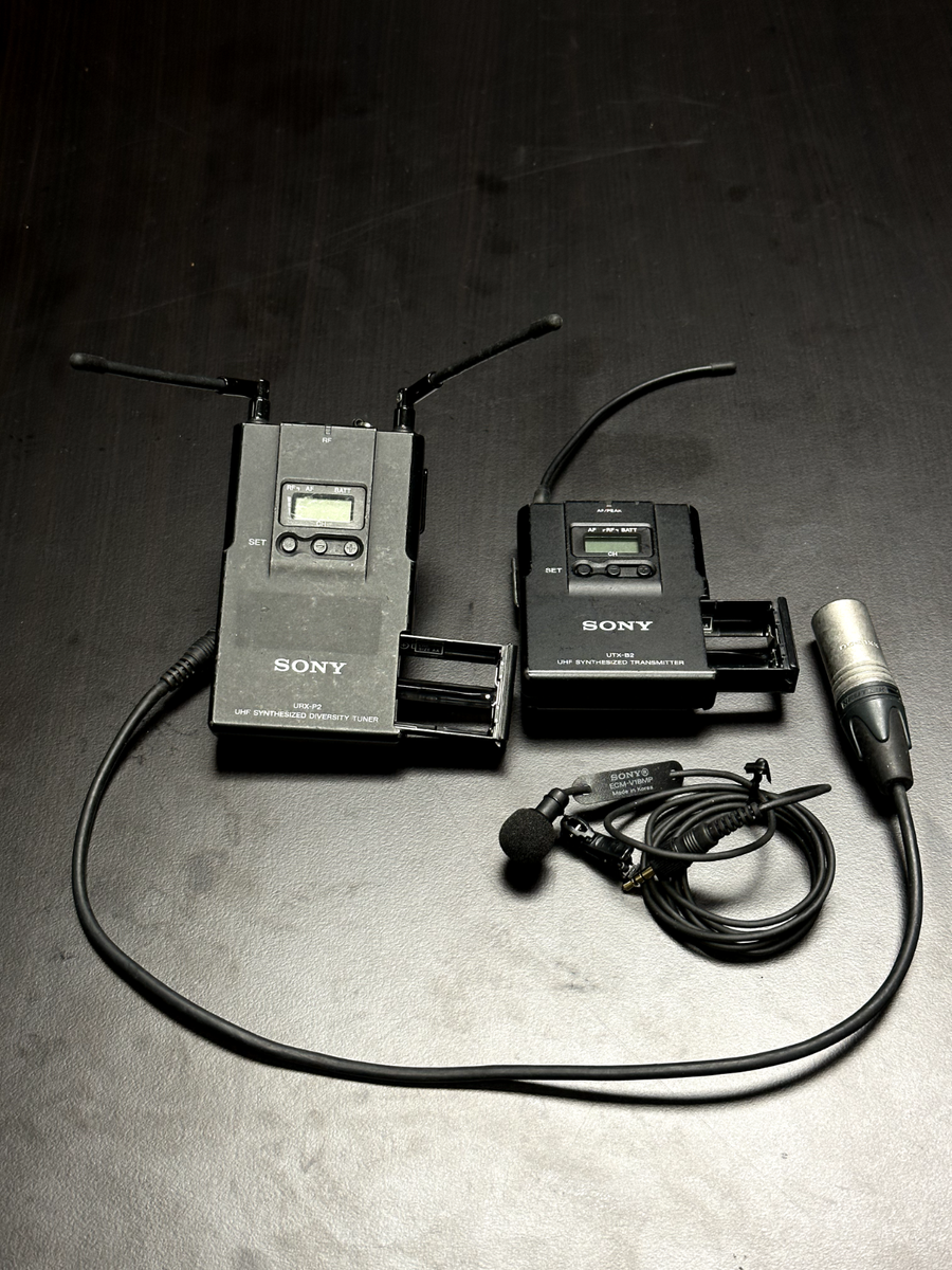 Sony UTX-B2 UHF Synthesized Transmitter + URX-P2 UHF Synthesized