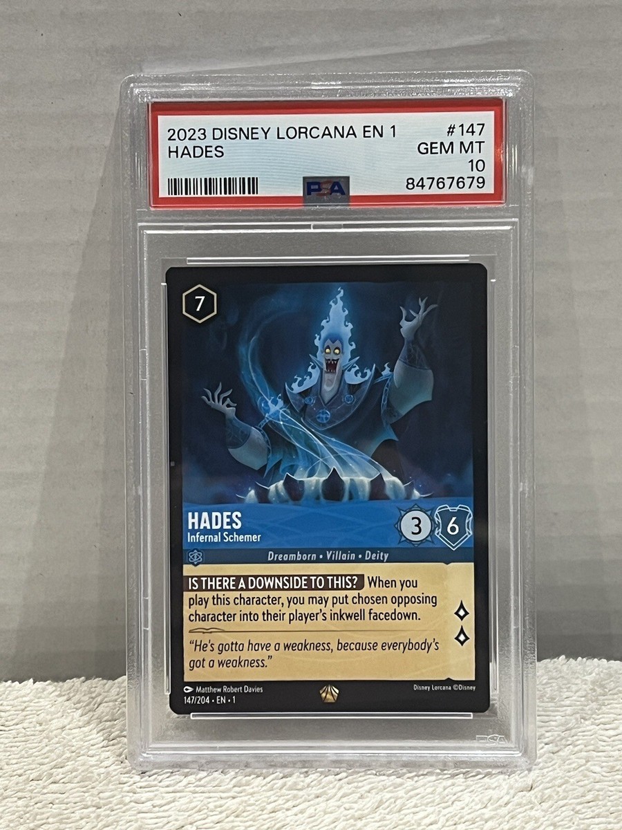 PSA 10 Hades Legendary 2023 Disney Lorcana EN 1 #147 GEM MINT