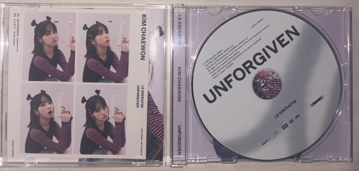 LE SSERAFIM [UNFORGIVEN] KIM CHAEWON Autographed Signed Album