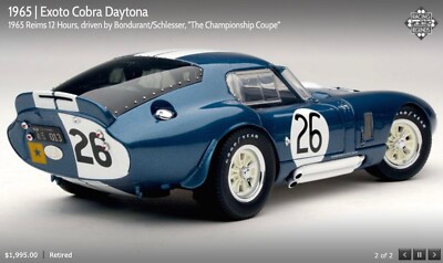 Cobra Daytona Diecast Car Exoto 1:18 | 1965 Championship Coupe