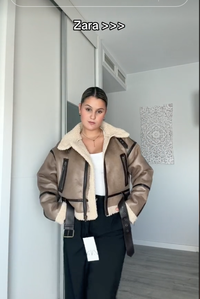 ZARA NEW WOMAN DOUBLE-FACED SHORT JACKET ALL SIZES REF. Mink