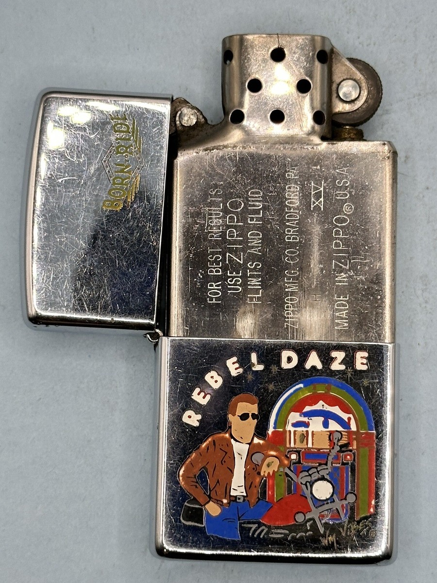 Vintage 1993 Rebel Daze Born To Ride Chrome Zippo Lighter | eBay