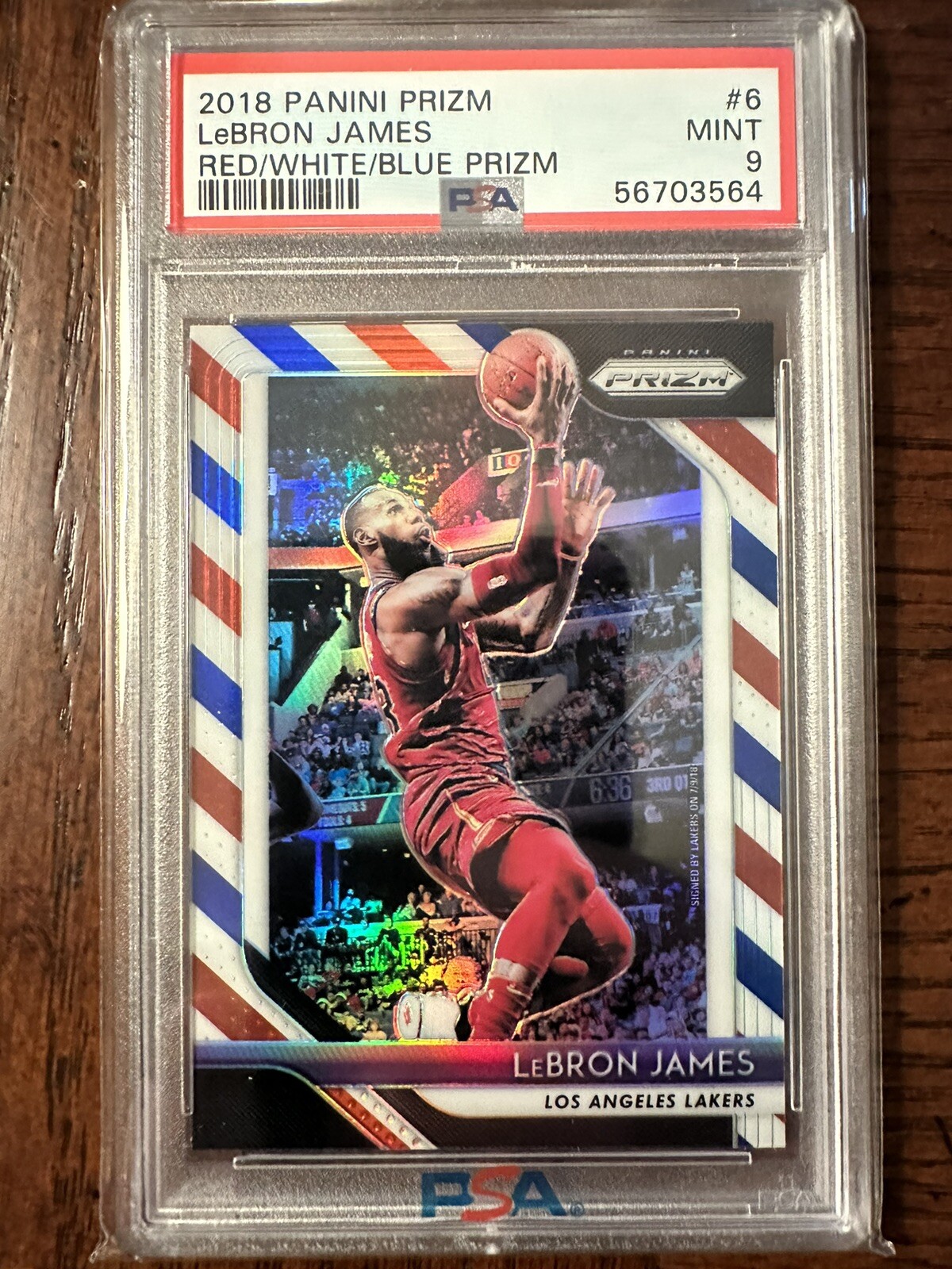 LeBron James 2018 Prizm #6 Red White Blue Price Guide - Sports