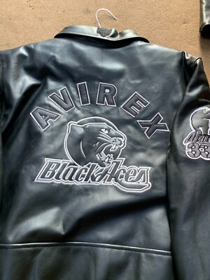 Avx leather jacket , Avirex black aces A-2 Real cowhide leather