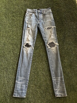 Size 30 - Amiri MX1 Jeans $1290 Retail Denim Black Patch 100