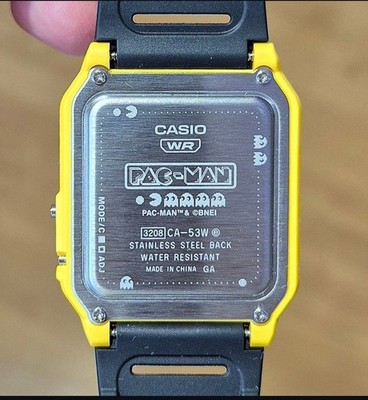 Casio x PAC-MAN CA-53WPC-1B Limited Edition Calculator Watch – New