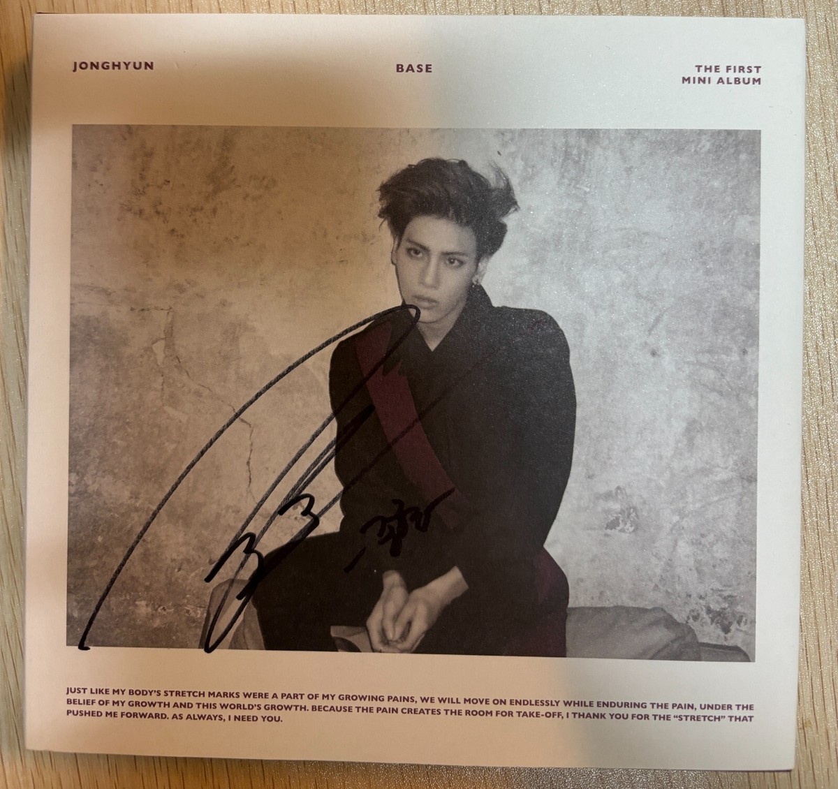SHINee JONGHYUN [BASE] Autographed Signed Album RARE | eBay