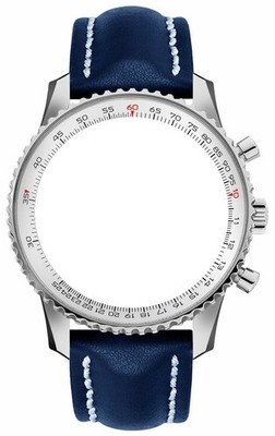 9*便様 BREITLING レザーベルト ネイビー 22mm 9*便様 BREITLING