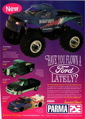 Parma Bigfoot RC Truck Body Print Ad Ephemera Wall Decor Ford