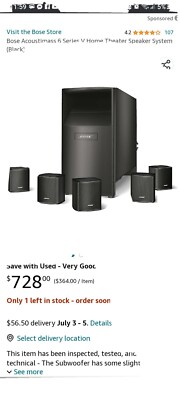 Bose Acoustimass 6 Series III home Entertainment System And
