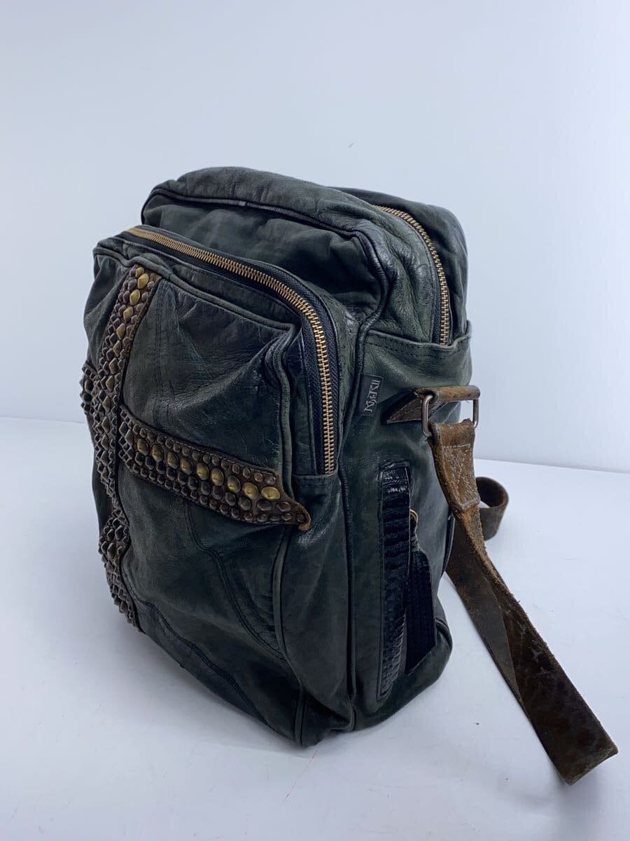 Used KMRiI Black Crossbody Shoulder Bag with Studded Leather