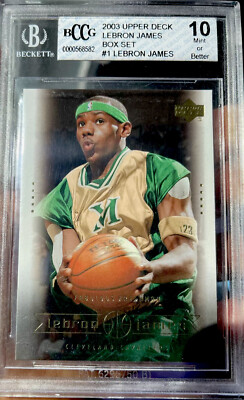 2003 Upper Deck LeBron James Rookie Card #1 Box Set BCCG 10 Mint