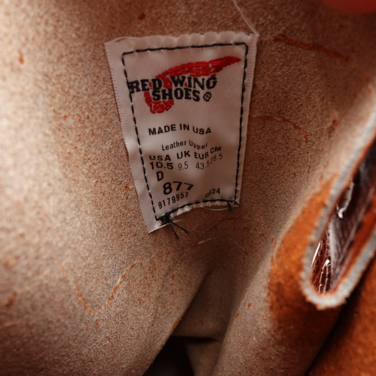 Size 10.5 Men's Red Wing 877 8-inch Classic Moc Boots Brown