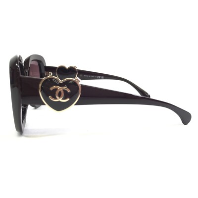 CHANEL Sunglasses 5518-A c.1461/S1 Burgundy Square Gold Mirrored