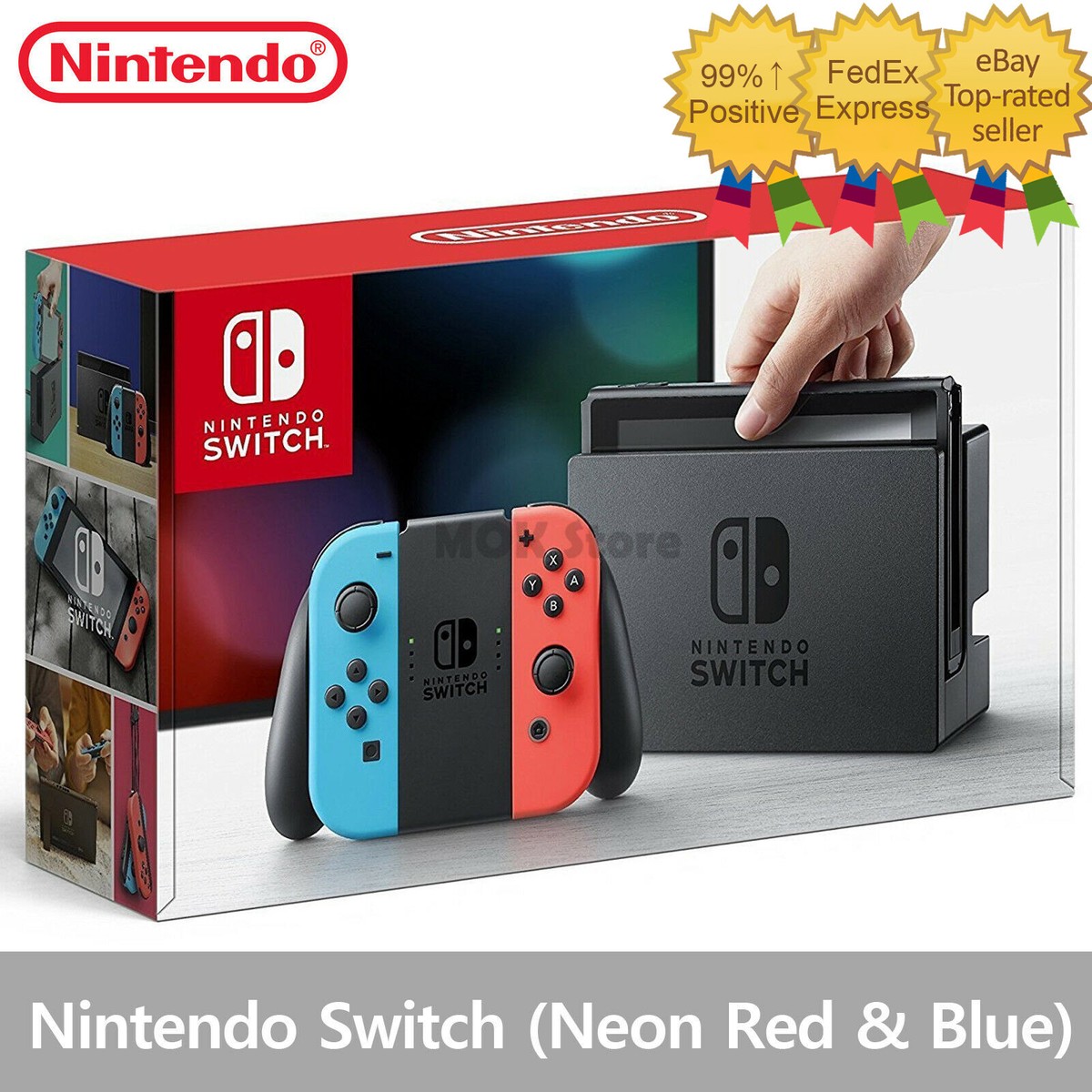 Nintendo Switch 本体 青/赤 Joy-Con ACアダプター付き 箱あり