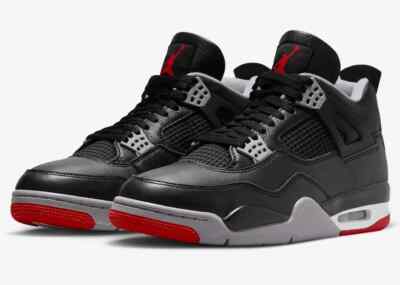 2024 Nike Air Jordan 4 Retro Bred Reimagined Mens and Kids Sizes