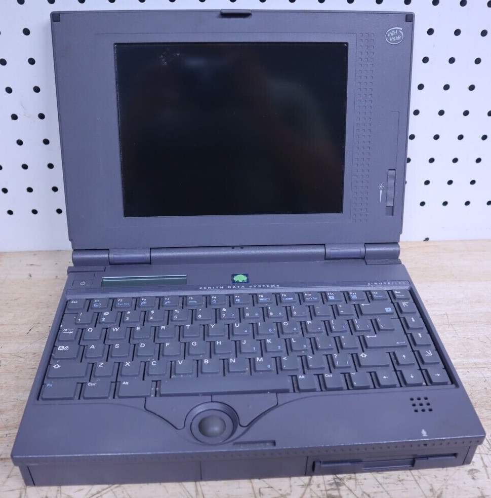 Vintage Zenith Data Systems Z-NoteFlex laptop Computer Boots to