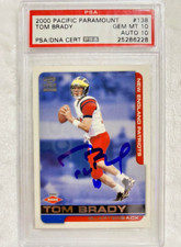 2000 Pacific Paramount Tom Brady #138 for sale | eBay