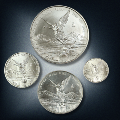 1998 MEXICO - Silver Fractional Libertad Set 1/10 1/20 1/4 1/2 oz