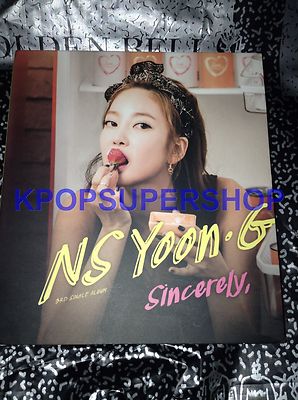 NS Yoon-G 3rd Single Album Sincerely, Autographed Signed Promo CD