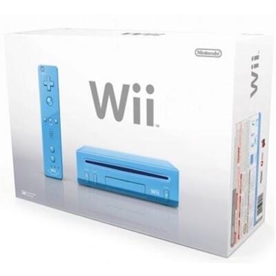 Nintendo Wii Limited Edition V2 Video Game Console Blue Boxed +