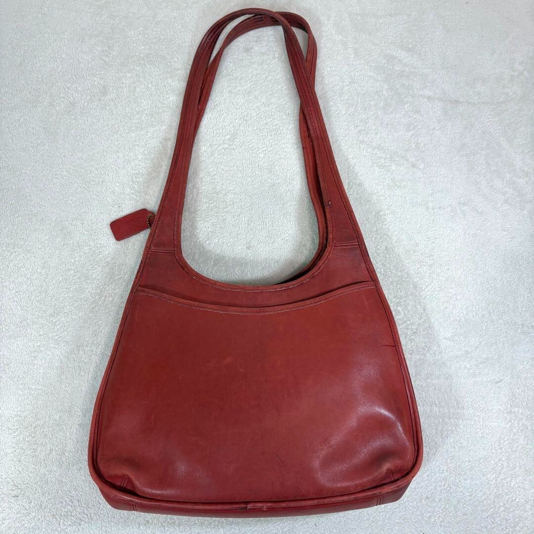 Vintage Old Coach Ergo Shopper Red Bag 1990s Rare Shoulder Tote