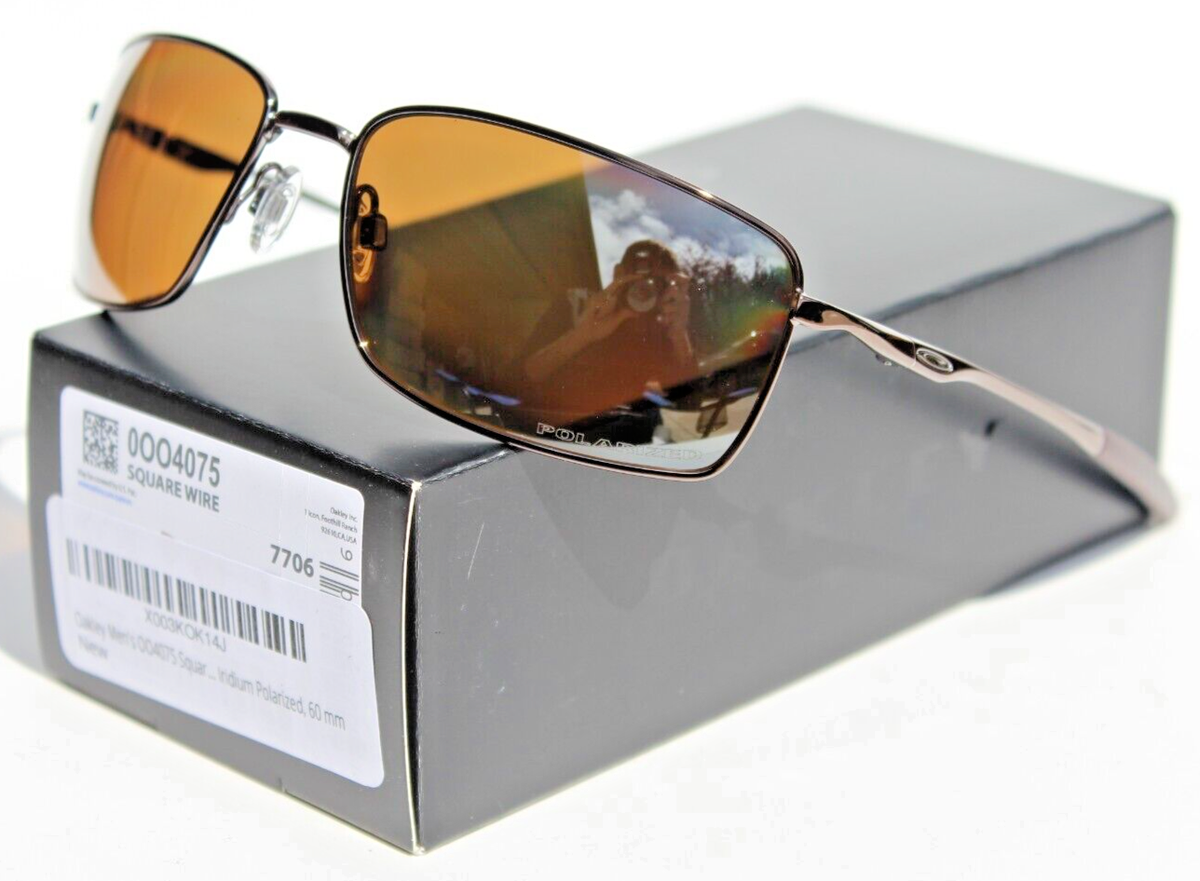 OAKLEY Square Wire POLARIZED Sunglasses Gunmetal/Tungsten Iridium