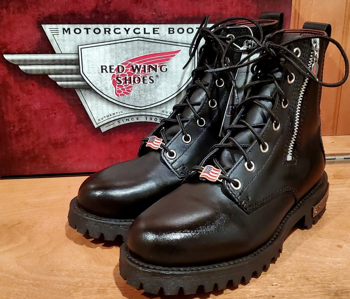 Red Wing 1668 Motorcycle Boots Size 6 Wide (Soft Toe) (USA) | eBay