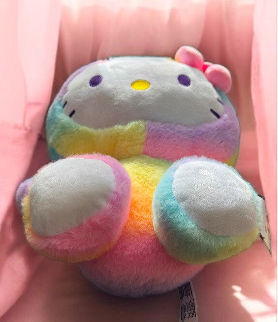 Hello Kitty 17.5” Rainbow Sherbet Teddy Bear Plush Official / BTS