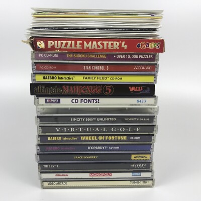 PC Games Children Kids Puzzle Font Arcade Printing Sim Windows 95