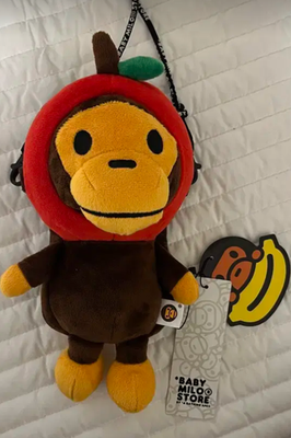 BAPE Baby Milo Plush Crossbody Shoulder Bag – Apple Monkey – New