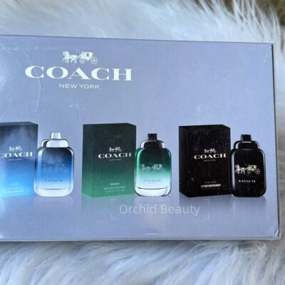 Coach Mens Fragrance Coffret Splash Mini Set 4x 0.15 oz~Authentic