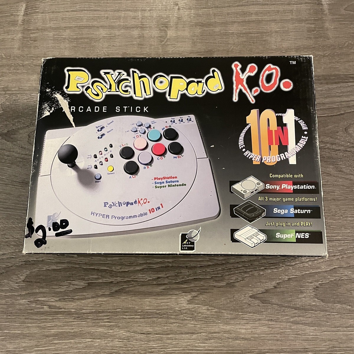 NOS Psychopad KO Arcade Fight Stick Joystick PS1 Nintendo SNES