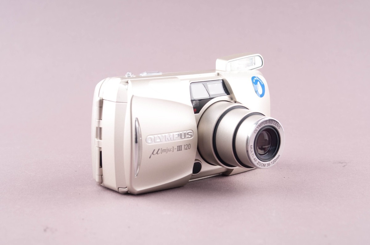 Olympus MJU III 120 Quartz Date 35mm Point & Shoot Film Camera